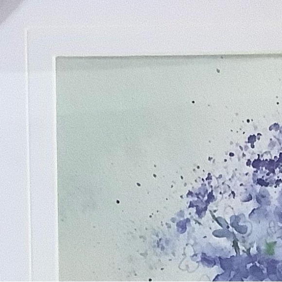 Art, Blue Flower Wash 2 Piece Picture, Black Framed Print - Picture 5 of 5